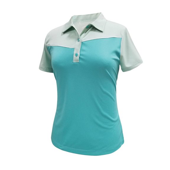Monterey Club Women's West Contrast Block Golf Polo Shirt #2454