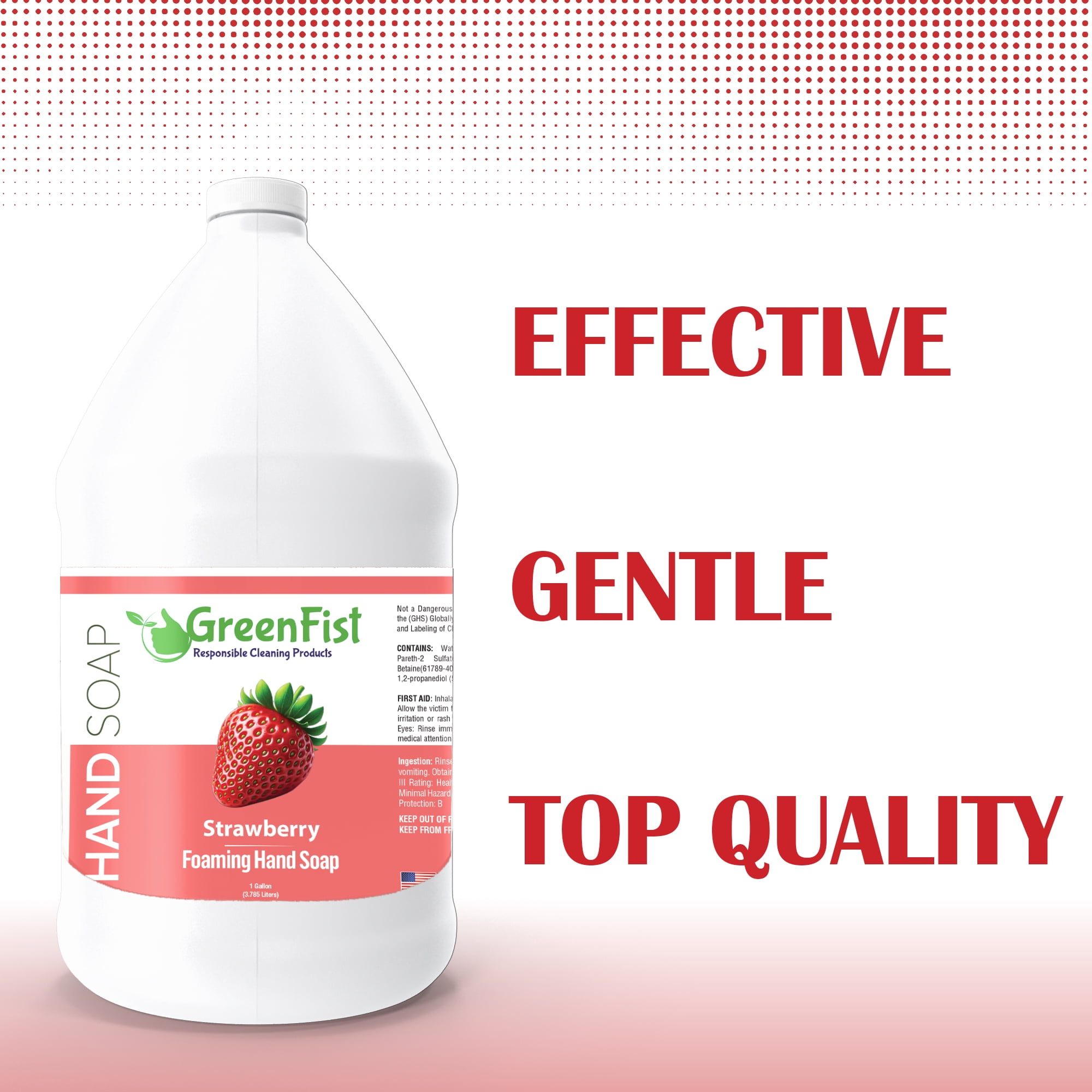Foaming Hand Soap Refills Strawberry Scent Jug Foam Refill Made in USA, 128 ounce (1 Gallon)
