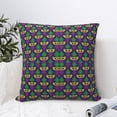 thumbnail image 4 of Pofeuu Mardi Gras Carnival3 Print Double-sided plush pillowcase Square Throw Pillow Covers Pillows Cover for Living Room Bedroom Sofa Couch Cushion Cover（No pillow core）-16"x16", 4 of 7