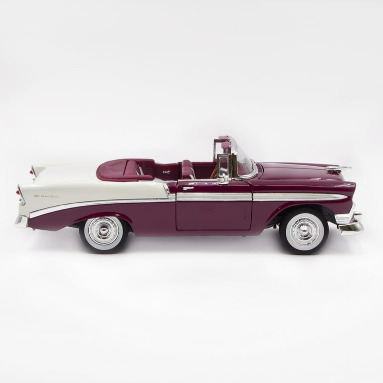 1956 Chevrolet Bel Air Convertible 1:18 Scale Diecast Car, Purple