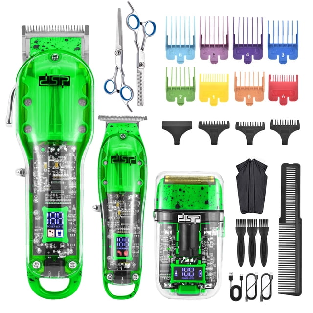 Kit de cortapelos, recortadora y afeitadora de barba DSP® para hombres