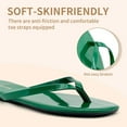 thumbnail image 2 of Cloud Flip Flops for Women,Memory Foam Flats Summer Sandals for Women Leather Lightweight Womens Sandals,Summer Beach Slippers, 2 of 5