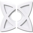 thumbnail image 1 of Ekena Millwork CMP10CM2-03000 10 in. OD x 3 in. ID Carré Cosmo Architectural Grade Médaillon de Plafond Contemporain PVC - 2 Pièces, 1 of 1