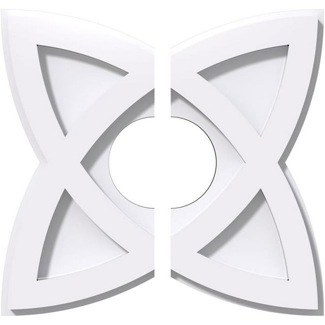 Ekena Millwork CMP10CM2-03000 10 in. OD x 3 in. ID Square Cosmo Architectural Grade PVC Contemporary Ceiling Medallion - 2 Piece