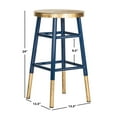 thumbnail image 4 of SAFAVIEH Emery Mid-Century Dipped Gold Leaf Counter Stool w/ Footrest, Navy, 4 of 6