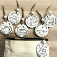 thumbnail image 4 of 25 Advent Ornaments Set, White Christmas Tree Decorations with Bible Verses, Christian Advent Calendar Ornaments for Holiday Reflection & Gifting, 2 Inch, 4 of 5