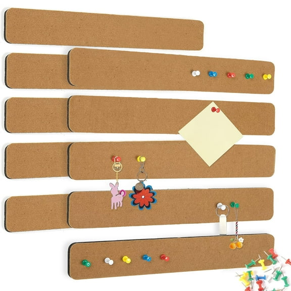 DIY.STORE Felt Bar Strips Bulletin Board with 35 Push Pins, 5 Count