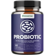 Bio Sense Probiotics Supplement for Men and Women Natural Digestion Support 40 Billion CFUs of Live Probiotics Lactobacillus Acidophilus Support Weight Loss Strengthen Immunity 60 Capsules