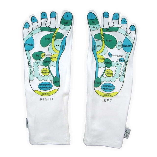 Deluxe Comfort Calcetines de spa hidratantes Smart Step para mujer, talla única, diseño de reflexología con un solo dedo, ayuda a prevenir la piel seca, principios curativos del Lejano Oriente, calcet