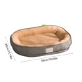 thumbnail image 3 of Cififendec Oval Plush Pet Bed, 19.69"×15.74", Cozy Donut-Style Kennel Cushion, Soft Dog and Cat Nest, Non-Slip Crate Mat for Small to Medium Pets(Orange), 3 of 5