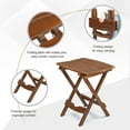 thumbnail image 3 of UBesGoo 18" Wood Side Table, Foldable Small End Table, Natural Wood Frame, Walnut, 3 of 12