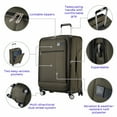 thumbnail image 3 of Skyway Luggage Sigma 7.0 24" Softside 8-Wheel Medium Check-in, Spinner, Adult, Pine Green, 3 of 9