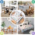 thumbnail image 6 of Floral Square Tablecloth 60x60in(152x152cm) – Waterproof Polyester Printed Table Cover, Wrinkle Resistant & Washable for Kitchen Dining Picnic Party Decor, Thanksgiving,Christmas, Spring,Flower, 6 of 6