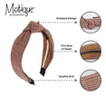 thumbnail image 4 of Motique Accessories Soft Textured Knitted Headband Turban Knot Headband - Tan, 4 of 5