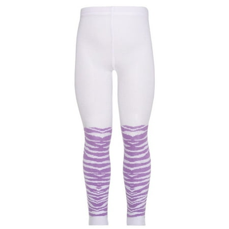 - Kellys Kids Purple White Cotton Nylon Spandex Tights Little Girl XXS-L