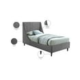 thumbnail image 2 of Meridian Furniture Eva Gray Velvet Upholstered Twin Bed, 2 of 8
