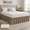 Mocha, variant on Ruffled Bed Skirt with Split Corners, 12 Inch Drop Microfiber Bed Skirt with Platform for Box Spring and Bed Frame