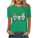 thumbnail image 2 of Pntutb Mujer Casual Cuello Redondo St. Patrick'S Day Impreso Camiseta Suelta Manga Corta Tops Blusa Pntutb Pntutb-1352, 2 of 5