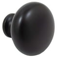 thumbnail image 3 of Round Cabinet Knob, 1-1/4 Inches, Matte Black by Stone Harbor Hardware, 3 of 4