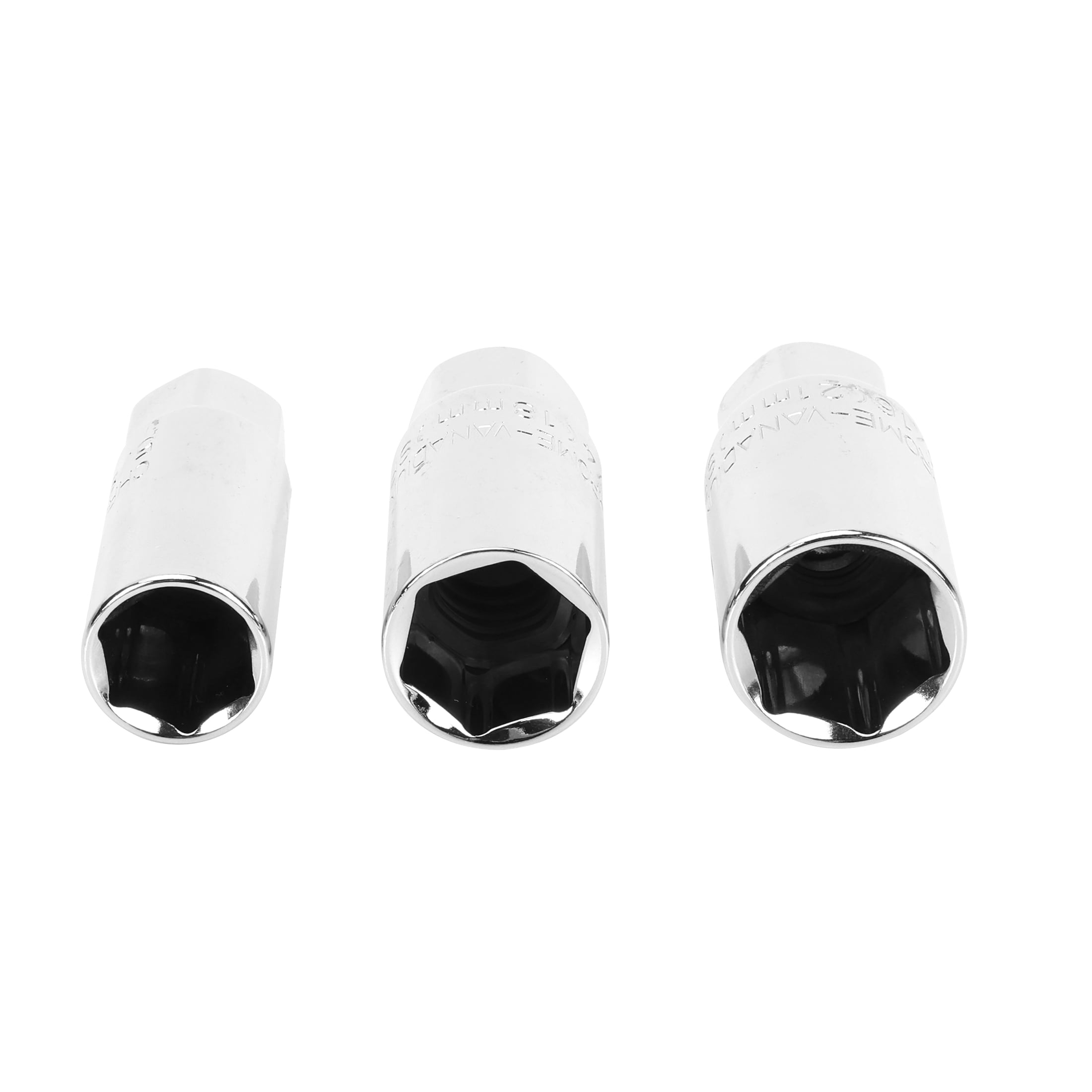 Hyper Tough 3-Piece 3/8-In Drive Spark Plug Socket Set, Includes 5/8 In, 3/4 In, and 13/16 In Sizes