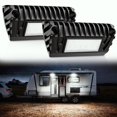 thumbnail image 1 of SnowyFox LED RV Porch Light Aluminum Exterior Utility Light 12V Lighting Fixture 750 Lumen Replacement Lighting for RVs Trailers Campers (2 Pack), 1 of 4