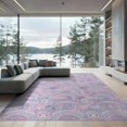 thumbnail image 2 of ODIKA 8'x10' Washable Area Rug Non-Shedding, Easy Care, Pink Mermaid Kawaii Galaxy Tie Dye Shaped Floormat Flowing Dynamic for King Size Bedroom Under Bed, Master Suite, 2 of 7