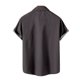 thumbnail image 4 of Camisas s Para Hombre Camisa de manga corta con cuello vuelto y estampado suelto informal de Hawaii de verano para hombre (Dark Gray, XL), 4 of 6