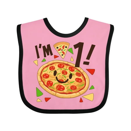 

Inktastic I m One! Pizza Birthday Party Gift Baby Boy or Baby Girl Bib