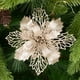 thumbnail image 3 of 5 piezas de flores artificiales de Navidad con purpurina de 9 a 16 cm, adornos para árbol de Navidad para el hogar, flores falsas, adornos navideños, decoración de Año Nuevo, 3 of 5