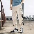 thumbnail image 2 of Men's Casual Cargo Pants Techwear Streetwear Elastic Waist Jogger Outdoor Sport Trousers with Pockets Lightweight Comfortable, 2 of 2