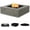 Natural, variant on Ecosmart | Base 40 Fire Pit Table | Bone Color | Stainless Steel Gas Burner | Elegant Curved Design with Versatile Wide Lip | Complements Any Decor and Setting