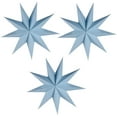 thumbnail image 1 of 3 Pieces 9 Pointed Paper Star Lanterns 12 Inch Hanging Lampshade for LED Light Wedding Birthday Party Decor, Blue, 1 of 7