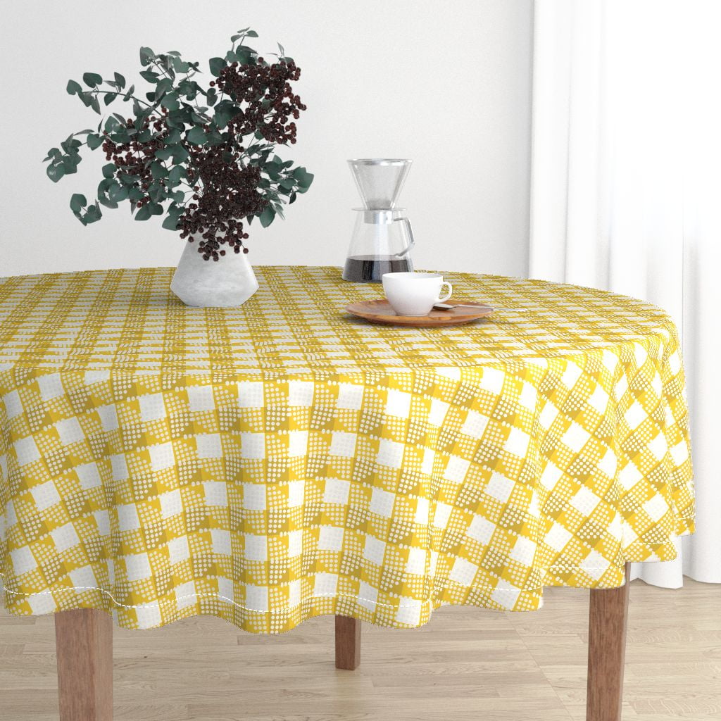 Round Tablecloth Gingham Dot Square Rustic Holli Zollinger Cotton Round Tablecloth Gingham Dot Square Rustic Holli Zollinger Cotton Sateen Com