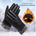 thumbnail image 4 of Guantes De Cuero Térmicos Impermeables Frio Para Moto Bici, 4 of 8