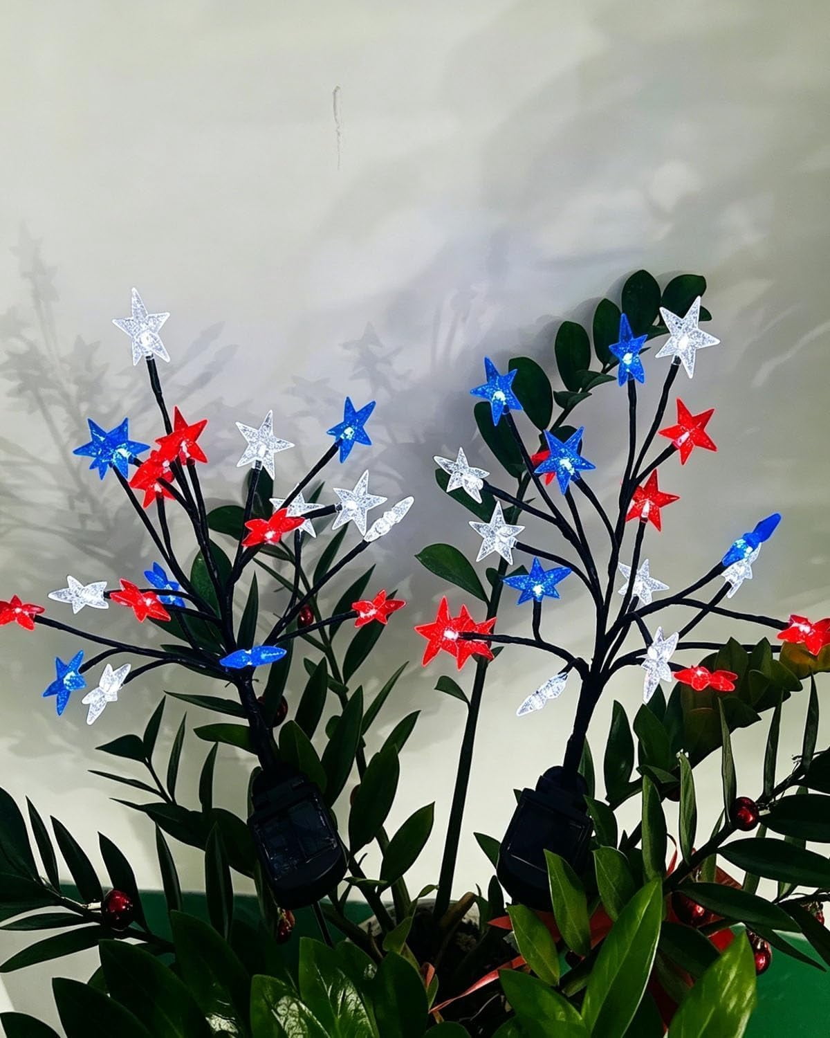 8 Pack Solar American Flag Pathway Lights - 250th Anniversary Patriotic Red White Blue Outdoor Stakes, 8 Modes Waterproof LED Garden Lights for 4th of July, Memorial Day & Independence Day Decor