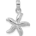 thumbnail image 1 of Sterling Silver Polished/Textured Small Starfish Pendant(Length 20.78) - Jbsp, 1 of 5