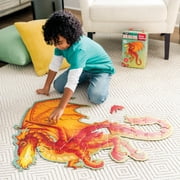 Peaceable Kingdom Shimmery Dragon Floor Puzzle - Fun-Shaped Puzzle Pieces - Ages 5+