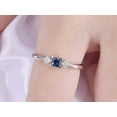 thumbnail image 2 of HeartsAndYou 0.5ct Natural Blue Sapphire Engagement Ring 100% 14k SOLID White Gold Solitaire, 2 of 9
