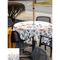 thumbnail image 5 of Outdoor Tablecloths with Umbrella Hole & Zipper, Spring Floral 60x60 Inch Square Tablecloths, Elegant Pastoral Flowers Botanical Waterproof Table Cloth, Patio/Pool/Picnic Table Covers, 5 of 8