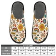 thumbnail image 5 of IAUYY Memory Foam House Slippers Suitable for Both Men and Women. Comfortable, Anti-Slip Plush Flat-Bottomed Slippers The Best Holiday Gift Retro Hippie Logo, 5 of 9