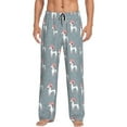 thumbnail image 2 of Kdxio Cartoon Poodle Dog Print Men's Sleep Pajama Pant Lounge Pants with Pockets, 2 of 8