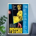 thumbnail image 2 of Psycho 1960 Alfred Hitchcock Retro Vintage Horror Movie Poster Horror Movie Psycho Movie Poster Size 24''x36'' - Kiloa, 2 of 5
