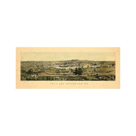1855 Art - 1855, Saco and Biddeford, Maine Print Wall Art