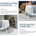 thumbnail image 5 of 1PCS Cat Litter Box, Cat Litter, Resistant Indoor Pet for Base Washable Holder Convenient Plastic Litter Box Household Cat Containers Plastic Organizer(Grey), 5 of 8