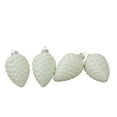 thumbnail image 3 of Northlight 4ct White and Silver Matte Pine Cone Glass Christmas Ornaments 3", 3 of 3