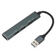 thumbnail image 2 of USB30 Hub Multiport Adapter Reliable Chipset 5 in 1 USB30 Hub Grey for Business, 2 of 8