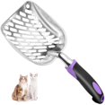thumbnail image 1 of Pala para arena de gato de metal con mango largo Apidgrowth, morada, 1 of 6