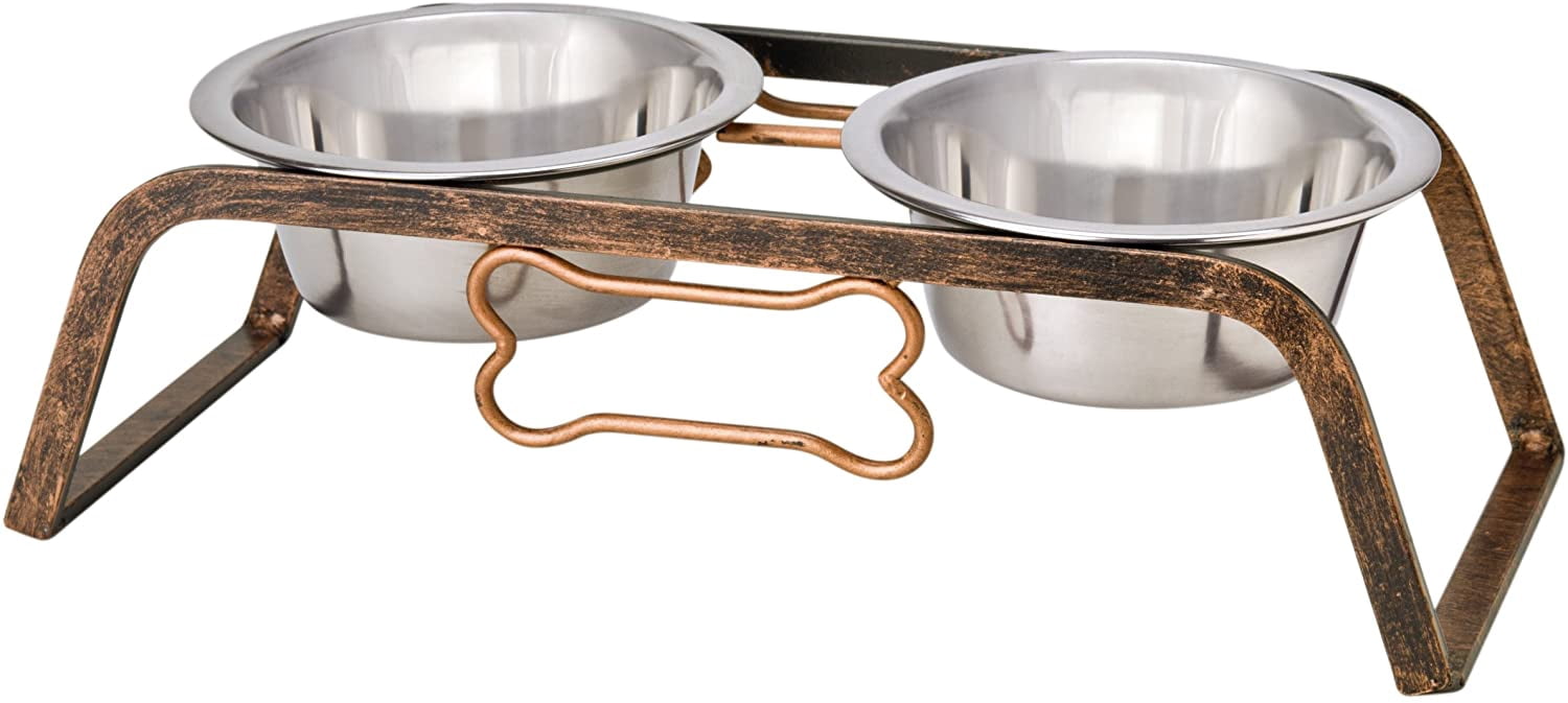 Pets Elevated Dog Bowls – Raised Stainless Steel Dog Bowls with Steel Stand – Non-Skid, No Spill Feeder for Small, Medium & Large Dogs – Easy to Clean, Durable Raised Dog Feeding Station