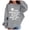 Grey, variant on Girls Heart Graphic Print Long Sleeve Hooded Sweatshirt Pullover Tops F,Black