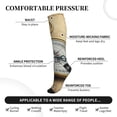 thumbnail image 2 of Rateoe Magnetic Old Compass On World Map Compression Socks for Women and Men 20-30mmHg-Circulation Support Socks Knee High Nurse Pregnant Running Medical and Travel Athletic, 2 of 7